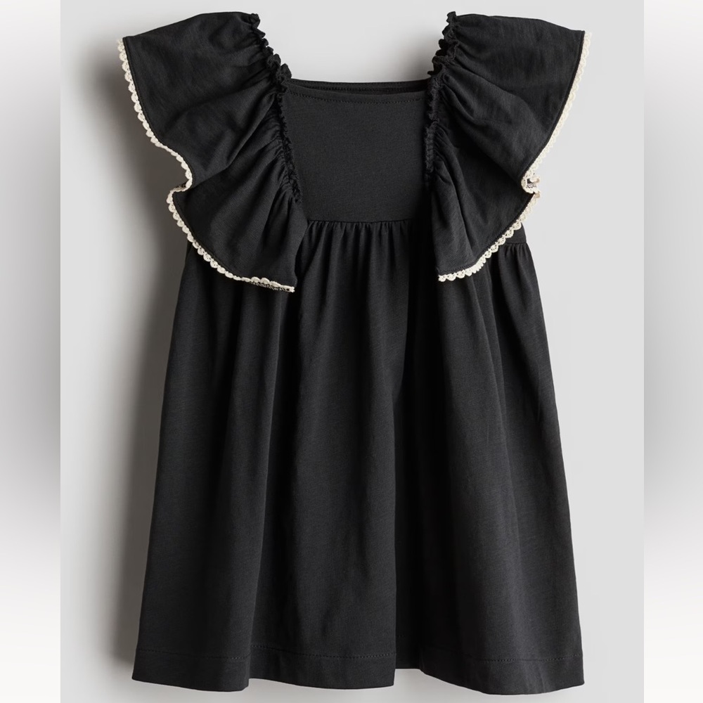 H&M Butterfly-sleeved Jersey Dress